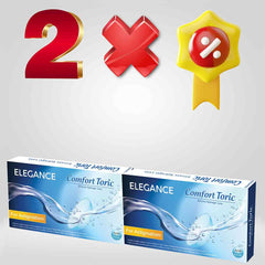 Elegance Comfort Toric İndirimli Lens Paketi 2’li +Elegance Aqua Fresh Lens Solüsyonu 360  ml